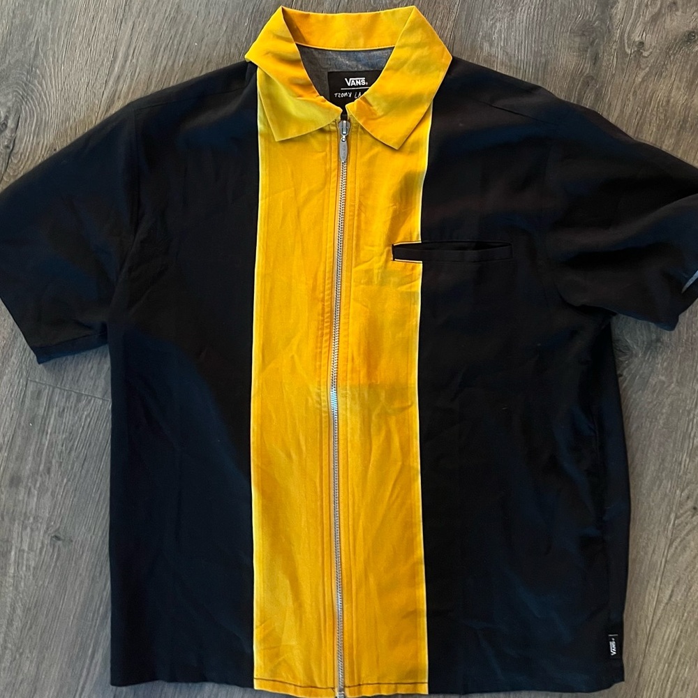 Vans extra small yellow/black shirt